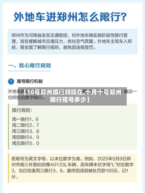 【10号郑州限行吗现在,十月十号郑州限行尾号多少】