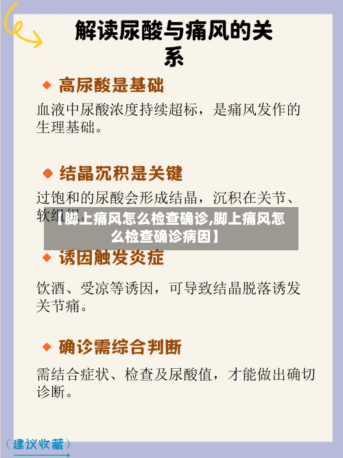 【脚上痛风怎么检查确诊,脚上痛风怎么检查确诊病因】
