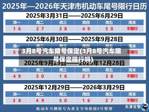 3月8号汽车限号保定(3月8号汽车限号保定限行吗)