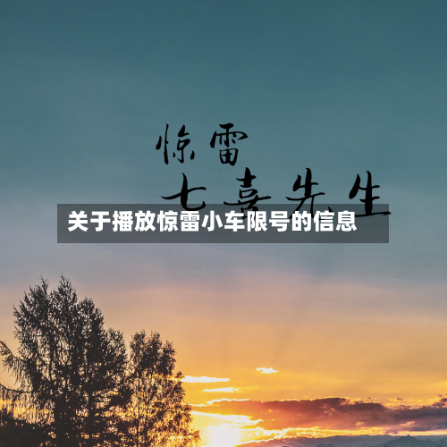 关于播放惊雷小车限号的信息
