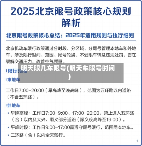 明天限几车限号(明天车限号时间)