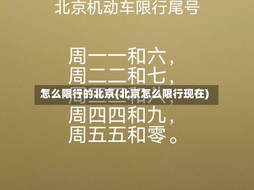 怎么限行的北京(北京怎么限行现在)