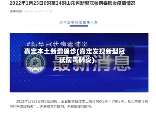 嘉定本土新增确诊(嘉定发现新型冠状病毒肺炎)
