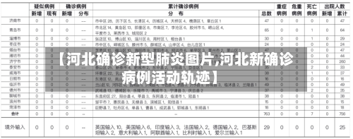 【河北确诊新型肺炎图片,河北新确诊病例活动轨迹】