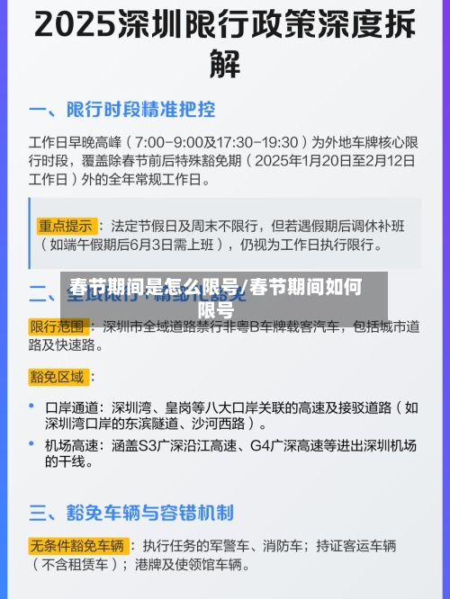 春节期间是怎么限号/春节期间如何限号