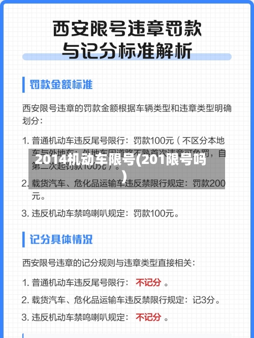 2014机动车限号(201限号吗)