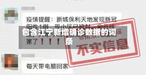 包含江宁新增确诊数据的词条