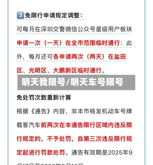 明天我限号/明天车号限号