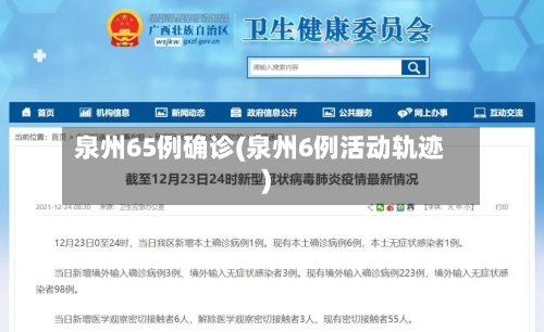 泉州65例确诊(泉州6例活动轨迹)
