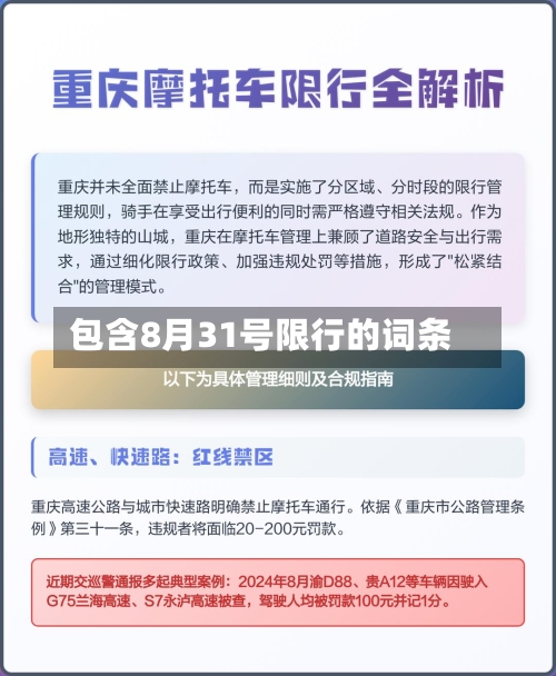 包含8月31号限行的词条