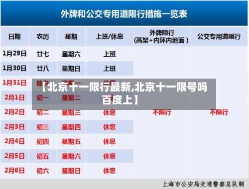 【北京十一限行最新,北京十一限号吗百度上】
