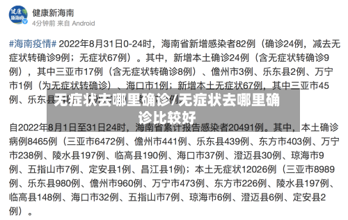 无症状去哪里确诊/无症状去哪里确诊比较好