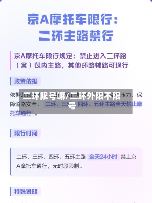二环限号嘛/二环外限不限号