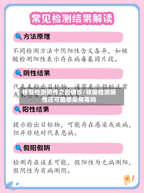 核酸检测阴性之后确诊/核酸检测阴性还可能感染病毒吗