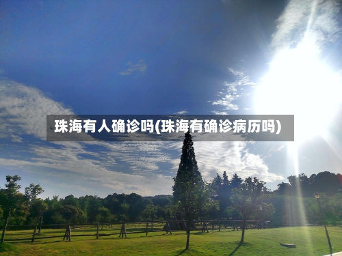 珠海有人确诊吗(珠海有确诊病历吗)