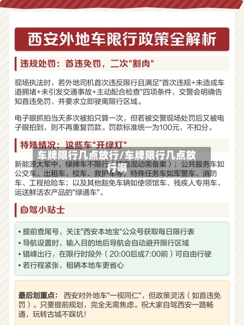 车牌限行几点放行/车牌限行几点放行啊