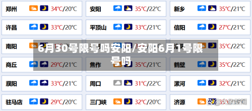 6月30号限号吗安阳/安阳6月1号限号吗