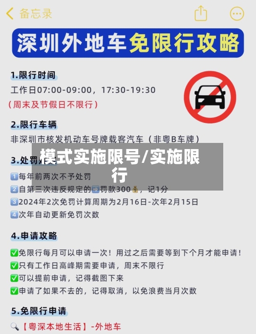 模式实施限号/实施限行