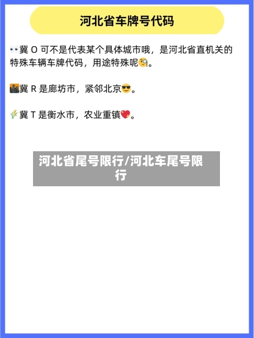 河北省尾号限行/河北车尾号限行
