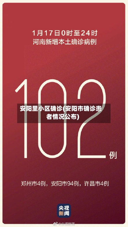 安阳里小区确诊(安阳市确诊患者情况公布)