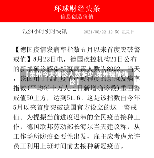 【莱州今天确诊人数多少,莱州疫情确诊】