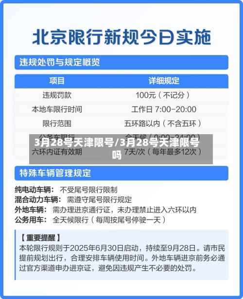 3月28号天津限号/3月28号天津限号吗