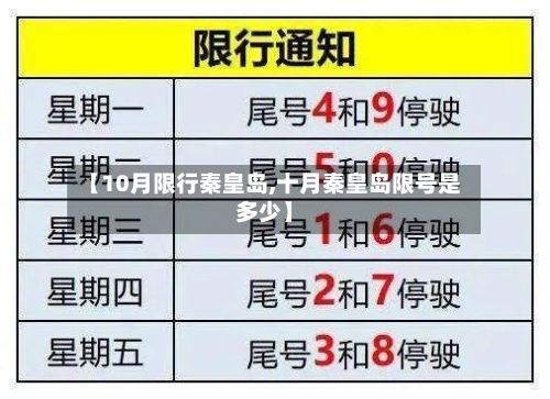 【10月限行秦皇岛,十月秦皇岛限号是多少】