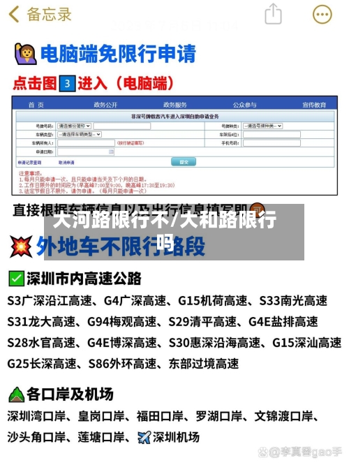 大河路限行不/大和路限行吗