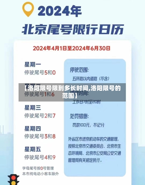 【洛阳限号限到多长时间,洛阳限号的范围】