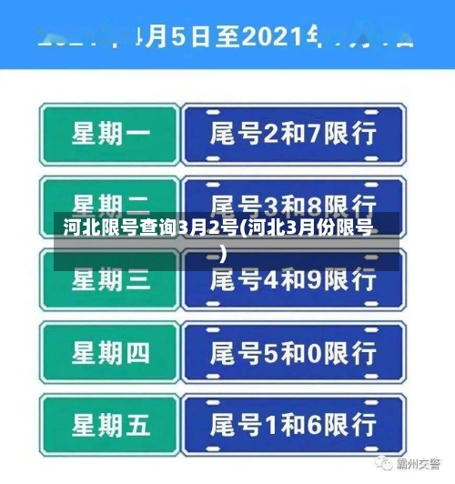 河北限号查询3月2号(河北3月份限号)