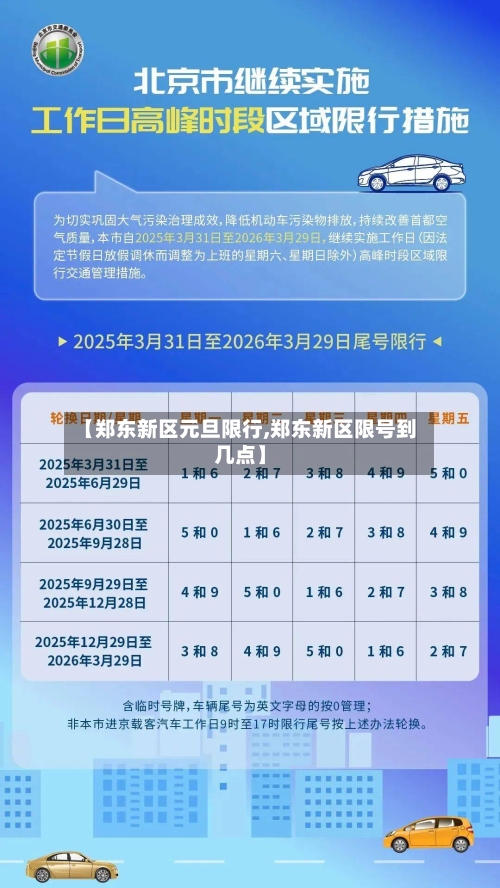 【郑东新区元旦限行,郑东新区限号到几点】