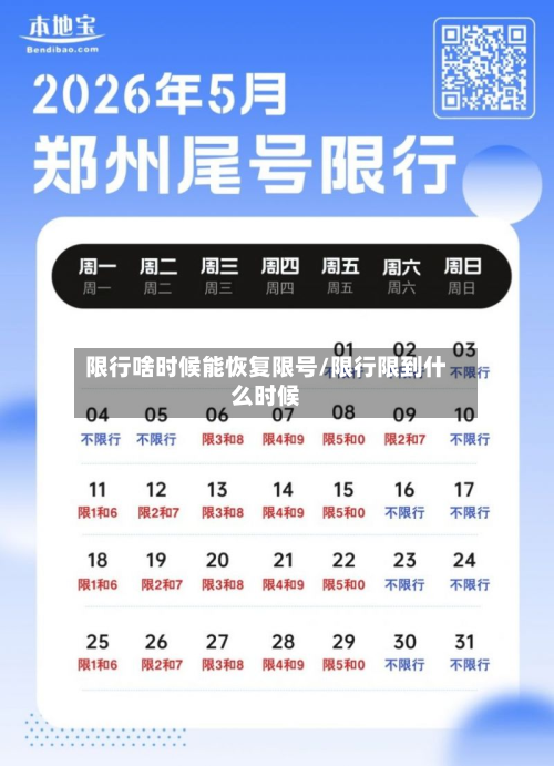 限行啥时候能恢复限号/限行限到什么时候