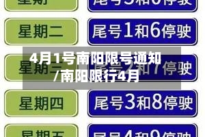 4月1号南阳限号通知/南阳限行4月