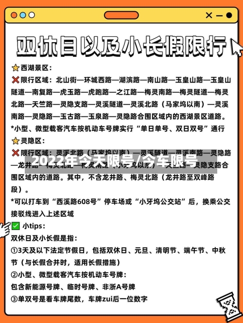 2022年今天限号/今车限号