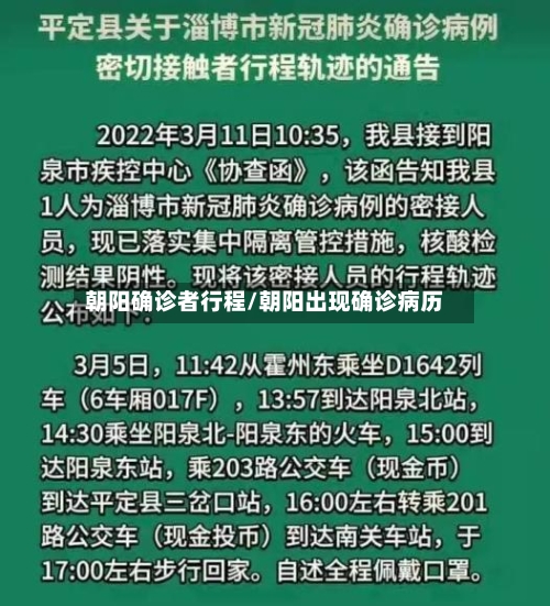 朝阳确诊者行程/朝阳出现确诊病历