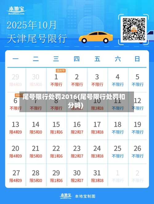 尾号限行处罚2016(尾号限行处罚扣分吗)