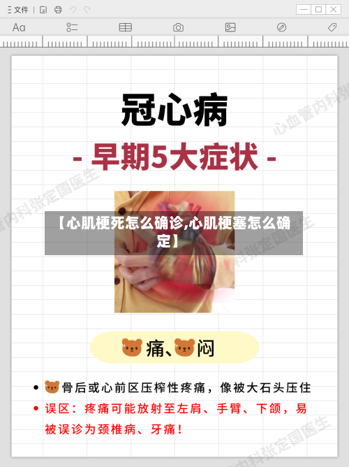 【心肌梗死怎么确诊,心肌梗塞怎么确定】