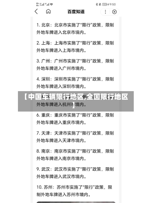 【中国车辆限行地区,全国限行地区】