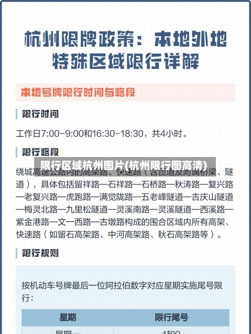 限行区域杭州图片(杭州限行图高清)