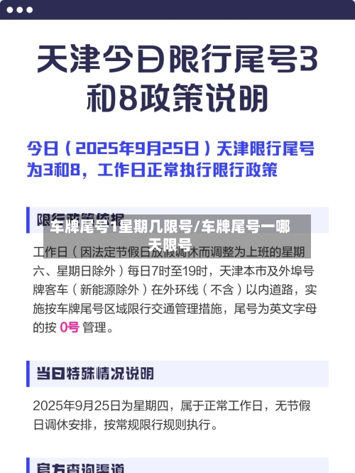 车牌尾号1星期几限号/车牌尾号一哪天限号