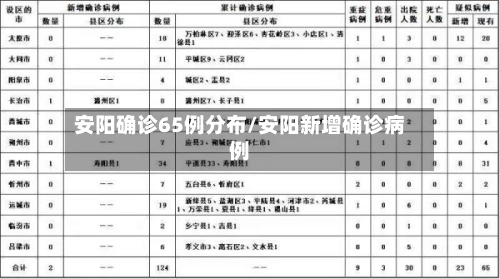 安阳确诊65例分布/安阳新增确诊病例
