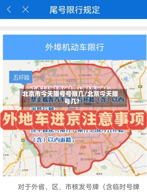 北京市今天限号号限几/北京今天限号几?