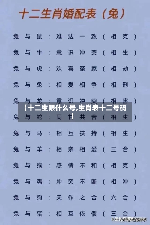 【十二生限什么号,生肖表十二号码】