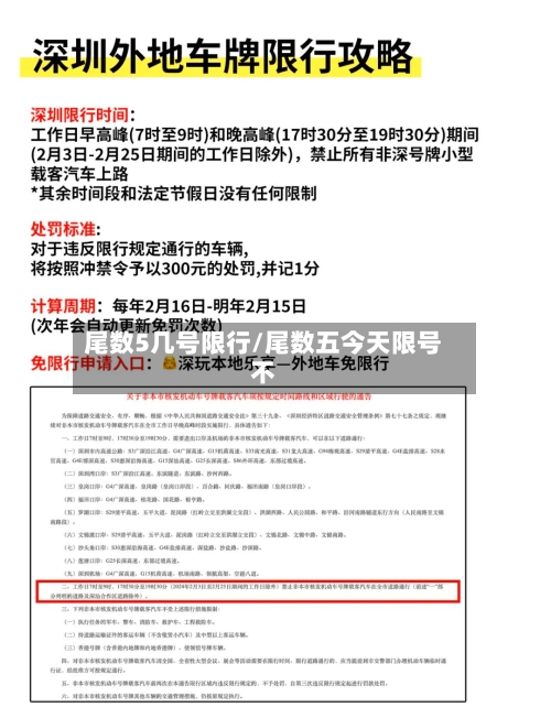 尾数5几号限行/尾数五今天限号不