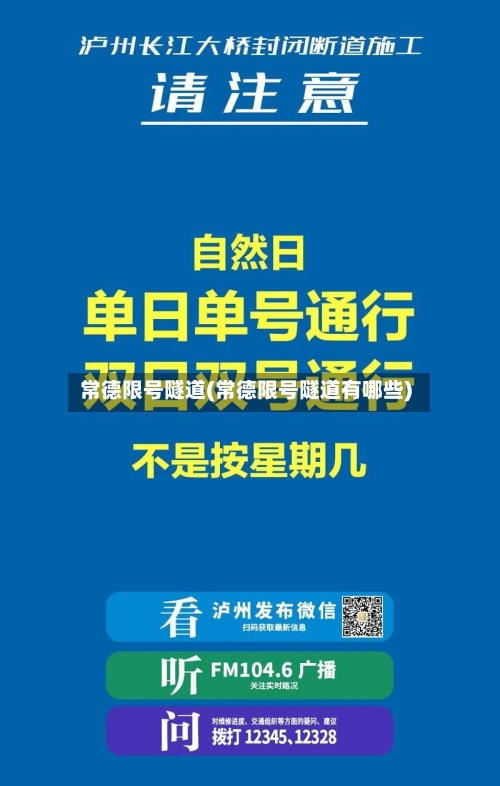 常德限号隧道(常德限号隧道有哪些)