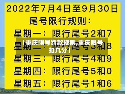 【重庆限号罚款规则,重庆限号扣几分】