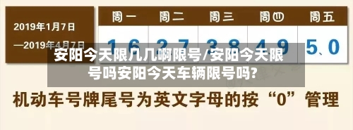 安阳今天限几几啊限号/安阳今天限号吗安阳今天车辆限号吗?
