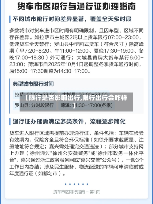 【限行是否影响出行,限行出行会咋样】
