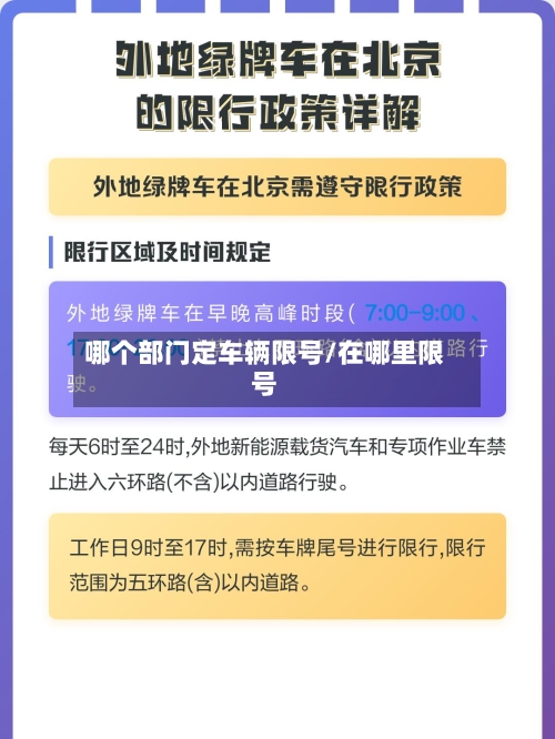 哪个部门定车辆限号/在哪里限号