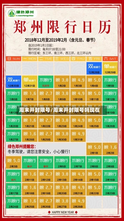 周末开封限号/周末开封限号吗现在